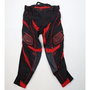 Troy Lee Designs Mens 32 Spell Out Moto Motocross Racing Riding Pants Black Red